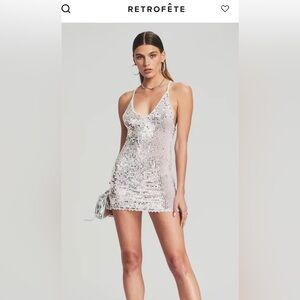 Retrofete Elliana sequin crochet dress size XS/S